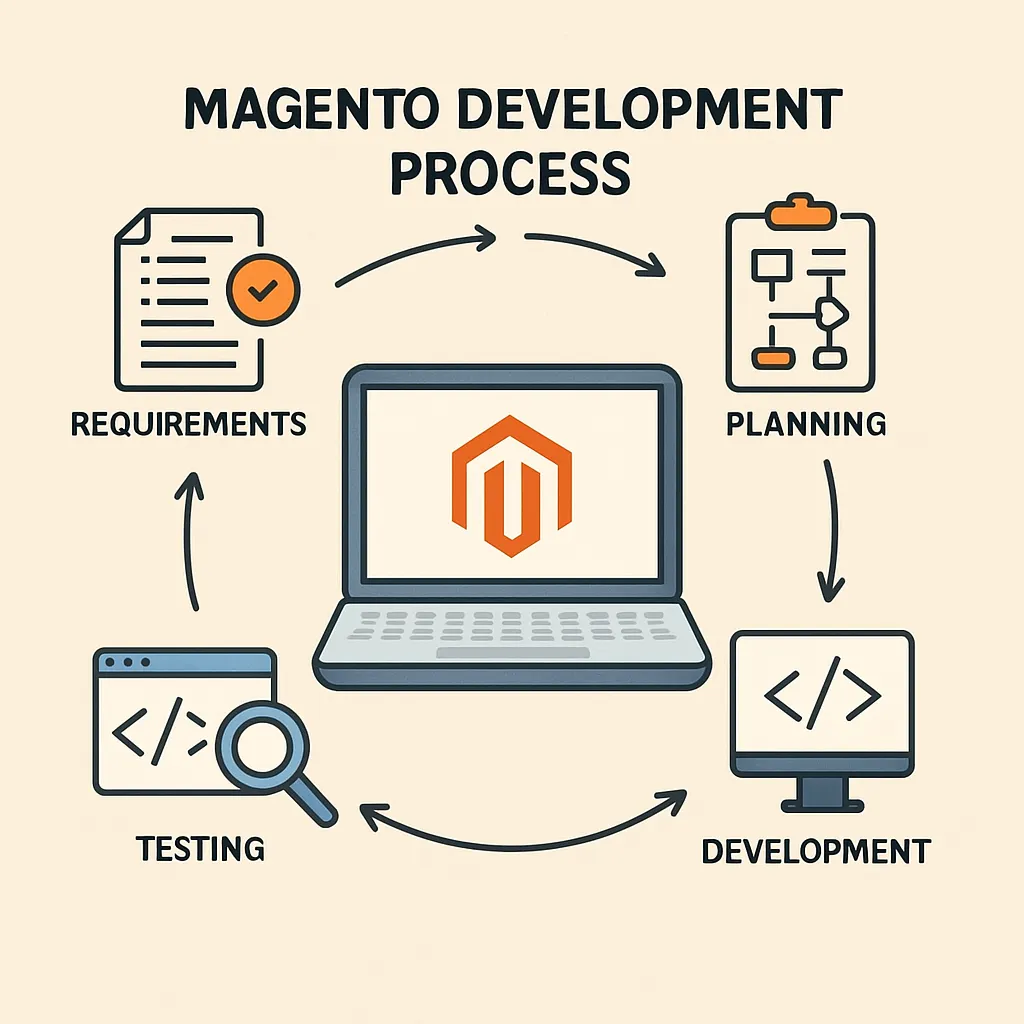 magento development process in wagento